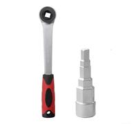 Lioaeust Stepped Radiator Spanner/Ratchet Handle,Adjustable Carbon Steel Handle for Most Radiator Valves,Nipples,Plugs,Tank Connectors(B)