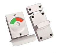 Lioaeust Toilet Cubicle Lock, Aluminum Alloy Partition Door Lock Bathroom With Red Green Indicator Lock for Hotel WC Shopping Mall