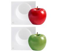 Liobelon 2 Pieces Apples Silicone Molds, Apple Shape Fruit Mousse Cake Molds, Creative Shape Cake Mold for Candy Fondant Chocolate Dessert Cupcake Decorating