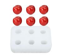 Liobelon 6 Cavity Cherry Silicone Mold, Artificial Fruit Silicone Mold Berry-Shaped Chocolate Mould, 3d Simulation Cherry Fondant Moulds, Christmas Candle Cake Decorating Tool