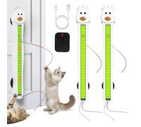 Liocwocne Auto Motion Flying Rope Cat Toy - from Lazy to Crazy, Automatic Electric Wall Mounted Interactive Flying Rope Toy, 360° Flexible String for Indoor Cats Exercise Boredom Relief (2Pcs-C)