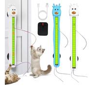 Liocwocne Auto Motion Flying Rope Cat Toy - from Lazy to Crazy, Automatic Electric Wall Mounted Interactive Flying Rope Toy, 360° Flexible String for Indoor Cats Exercise Boredom Relief (2Pcs-A)