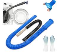 Liocwocne Dryer Vent Cleaner Kit, Dryer Lint Vacuum Attachment with Stretch Universal Connector, 80 cm Dryers Vent Cleaner Hose Compatible, Cleaning Vacuum Parts with All Vacuum Cleaners (Blue,1 PCS)