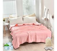 Liocwocne Silky Cooling Blanket King Size, Double Sided Ice Cold Blanket for Hot Sleepers & Night Sweats, Smooth Breathable Lightweight Summer Bedding, Cool Blankets for Adults (Pink,King)