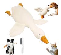 Liocwocne White Duck Dog Toy, Durable Cute Duck Dog Toys, Washable Large Plush White Dog Duck Toy, Super Soft Realistic Goose Design Dolls for All Puppy Chewing, Playing & Training (1PCS,50cm)