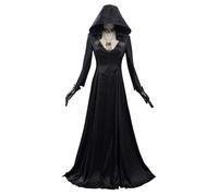 LIOEUE Lady Dimitrescu Inspired Cosplay Costume | Gothic Victorian Dress for Women, Resident Evil Village Theme Halloween Outfit (black,XXL)