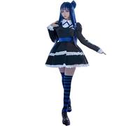 LIOEUE Stocking Anarchy Full Cosplay Costume Set | Gothic Maid Outfit for Women, Anime Fancy Dress for Halloween & Comic Con-clothes||L