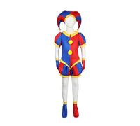 LIOEUE The Amazing Digital Circus Costume | Complete Set with Bodysuit, Hat, Gloves & Shoe Covers | Adult & Child Sizes (Children's suit,XXL)