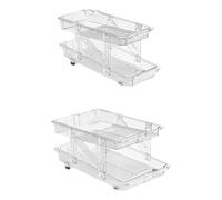 Lioggyet 2 Tier Automatic Roll-Up Can Dispenser forFridge Retractable Beverage Storage Box