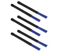 Lioggyet 3 Pair Retractable Black Handles Jazz Drum Brushes Sticks Blue Nylon 32cm