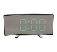 Lioggyet Digital Alarm Clock, 7 Inch Curved Dimmable LED Screen Digital Clock for Kids Bedroom, Green Large Number Clock, Smart Alarm Clock,Snooze Function,12/24 Hour, USB Port