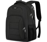 Liokesa Black Backpack for Men Women, School Backpacks for Teen Boys Girls, Laptop Backpack with USB Charging Port, 15.6 Inch Water Resistant College Bookbag Daypack