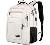 Liokesa Laptop Backpack for Men Women, School Backpacks for Boys Girls, Water Resistant Teal Backpack with USB Charging Port,15.6 Inch College Bookbag Daypack, Beige