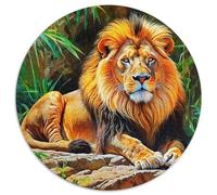 Lion 1000 Piece Jigsaw Puzzle For Adults Family Challenge Toys Stress Relief Puzzle Cultivate The Spirit of Teamwork for Family Decorations 1000pcs (67.5x67.5cm)