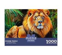 Lion 1000 Piece Jigsaw Puzzle For Adults Family Challenge Toys Stress Relief Puzzle Cultivate The Spirit of Teamwork for The Whole for Women, Gifts for Men 38x26cm/1000pcs