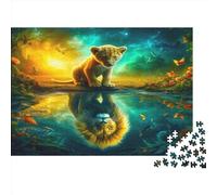 Lion 1000 Piece Jigsaw Puzzles for Adults 1000 Pieces Puzzle Lion King Gifts Home Decoration Educational Games Premium Multicolor Impossible 1000pcs (75x50cm)