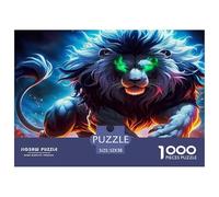 Lion 1000 Piece Jigsaw Puzzles Fun Challenging Modern Wild Animal for Family Activity Game for The Whole Gifts Suitable for Children & People Aged 14+ 52x38cm/1000pcs