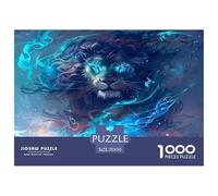 Lion 1000 Piece Jigsaw Puzzles Fun Challenging Modern Wild Animal for Family Activity Game for The Whole Gifts Suitable for Children & People Aged 14+ 70x50cm/1000pcs