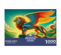 Lion 1000 Piece Jigsaw Puzzles Fun Challenging Modern Wild Animal for Family Activity Game for The Whole Gifts Suitable for Children & People Aged 14+ 38x26cm/1000pcs