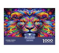 Lion 1000 Piece Jigsaw Puzzles Fun Challenging Modern Wildlife Educational Game Beautiful Decoration Suitable for Children & People Aged 14+ 70x50cm/1000pcs
