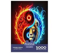 Lion 1000 Piece Jigsaw Puzzles Fun Challenging Modern Wildlife Educational Game Creativity & Gift Giving Suitable for Children & People Aged 14+ 52x38cm/1000pcs