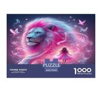 Lion 1000 Piece Jigsaw Puzzles Fun Challenging Modern Wildlife Educational Game for The Whole Gifts Suitable for Children & People Aged 14+ 70x50cm/1000pcs