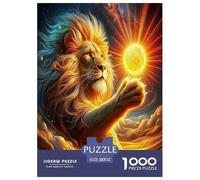 Lion 1000 Piece Jigsaw Puzzles Fun Challenging Modern Wildlife for Family Activity Game Creativity & Gift Giving Suitable for Children & People Aged 14+ 52x38cm/1000pcs