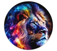 Lion 1000 Piece Puzzle Round JigsawPuzzle 1000 Pieces for Adults Skill Level Beginner, Great for Birthday (Size 67.5x67.5cm)