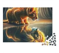 Lion 1000 Piece Puzzles Colorful Little Lion Dreaming Home Decoration Decompression Jigsaw for Men And Women Challenging Puzzles Jigsaw Puzzles for Adults 70x50cm/1000pcs