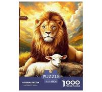 Lion 1000 Pieces Jigsaw Puzzles For Adults Challenging Game Stress Relieving Entertainment Cultivate The Spirit of Teamwork for The Whole for Women, Gifts for Men 38x26cm/1000pcs