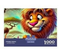 Lion 1000 Pieces Jigsaw Puzzles For Adults Educational Games Stress Relieving Entertainment Cultivate The Spirit of Teamwork for Men, Women, Elders, Seniors 70x50cm/1000pcs