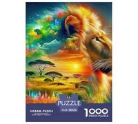 Lion 1000 Pieces Jigsaw Puzzles For Adults Educational Games Stress Relieving Entertainment Cultivate The Spirit of Teamwork For Adults Gifts 38x26cm/1000pcs