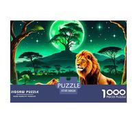 Lion 1000 Pieces Jigsaw Puzzles For Adults Educational Games Stress Relieving Entertainment Cultivate The Spirit of Teamwork for Adults And Kids, Age 12 Years Up 38x26cm/1000pcs
