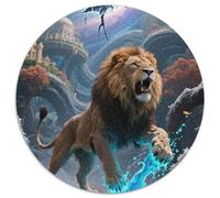 Lion 1000 Pieces Jigsaw Puzzles For Adults Family Challenge Toys Stress Relieving Entertainment Cultivate The Spirit of Teamwork for Men, Women, Elders, Seniors 1000pcs (67.5x67.5cm)