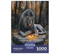 Lion 1000 Pieces Jigsaw Puzzles For Adults Family Challenge Toys Stress Relieving Entertainment Cultivate The Spirit of Teamwork for Men, Women, Elders, Seniors 70x50cm/1000pcs