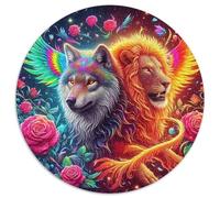 Lion 1000 Pieces Jigsaw Puzzles For Adults Family Challenge Toys Stress Relieving Entertainment Cultivate The Spirit of Teamwork for Family Decorations 1000pcs (67.5x67.5cm)