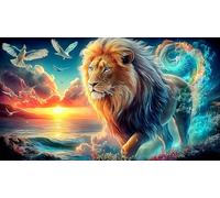 lion 1000Pc Jigsaw Puzzles for Adults and Kids Age 12 Years + Impossible Hard Difficult Great Gift Idea 38x52cm/1000pcs