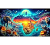 lion 1000Pc Jigsaw Puzzles for Adults and Kids Age 12 Years + Impossible Hard Difficult Great Gift Idea 38x52cm/1000pcs
