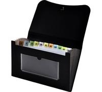 Lion 13-Pocket Mini Expanding File Folders, Black, 1 File (94300-BK)