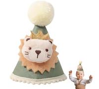 Lion 1st Birthday Hat, Wild One Birthday Decorations, Jungle Safari Theme Party Accessory, First Birthdays Crown for Boys Girls Cake Jungle Photo Props