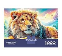Lion (2)_3 1000 Pieces Jigsaw Puzzle Impossible Beautiful Decoration Colorful And Wonderful Animal Jigsaws Relaxing Brain Teaser for Family Game Nights 38x26cm/1000pcs