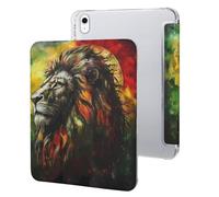 Lion A Rastafari Flag Jungle Reggae Cute Protective Case Compatible for IPAD 10代 (10.9in) Trifold Tablet Cover Non-Slip Cases