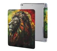 Lion A Rastafari Flag Jungle Reggae Cute Protective Case Compatible for IPAD 2017/2018/Air1/Air2 (9.7in) Trifold Tablet Cover Non-Slip Cases