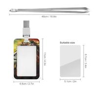 Lion A Rastafari Flag Jungle Reggae ID Badge Holder with Lanyard Name Card Holders for Nurse Teacher Officer