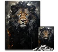 Lion AcrylicJigsaw Puzzle 1000 Pieces Wooden Jigsaw Brain Challenge Game for TeenagersFamily Interaction 1000 PCS(75x50cm)