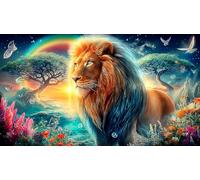 lion Adult Jigsaws 1000 Pieces Puzzle Game Fun Present & Activity for Home for Adults and Kids Age 12 Years Up 38x52cm/1000pcs