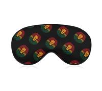 Lion Africa Rastafari Music Reggae Adjustable Eyemask Soft Shade Sleep Mask | Comfortable Travel Eye Mask,Zero Eye Pressure,for Car Office Hotel Home