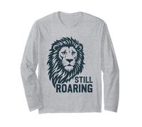 Lion Alpha Motivation Still Roaring Leo Power Men Long Sleeve T-Shirt