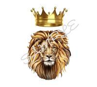 Lion and Crown Regal King Theme Edible Icing Sheet A4 Cake Topper