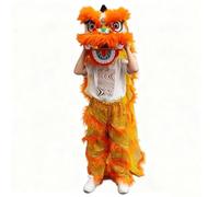 Lion and Dragon Dance Costumes, With Blinking Eyes, Suitable for Various Festivals, Sizes S/M/L(Orange,S)